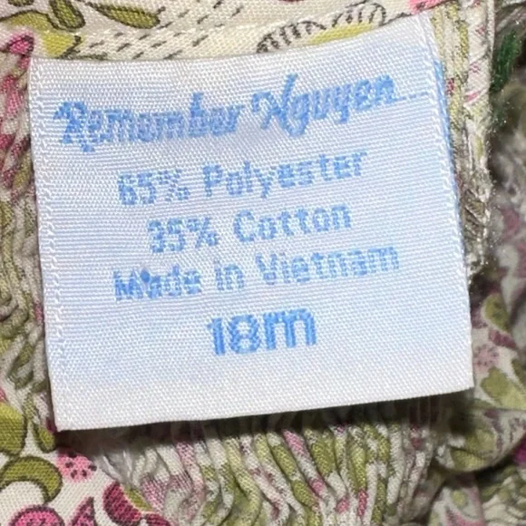 Remember Nguyen Toddler Girl Size 18 Months Floral Smock Dress - Picture 3 of 4